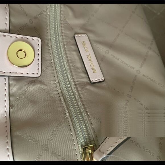 Michael Kors Sienna Leather with Canvas Large Tote - Picture 13 of 14